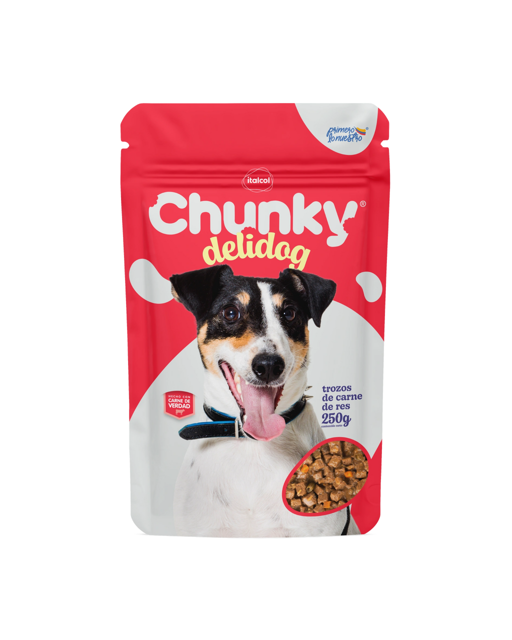 Chunky / Delidog / Perros adultos / Alimento Húmedo / SOBRE / Res.