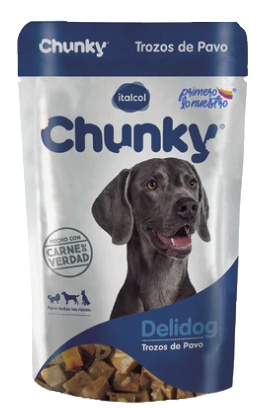 Chunky / Delidog / Perros adultos / Alimento Húmedo / SOBRE /Pavo.