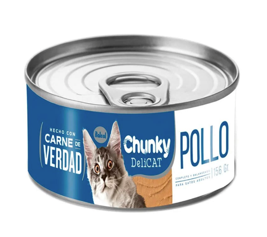 Chunky / Delicat / Gatos Adultos / Alimento húmedo / Pollo / LATA.