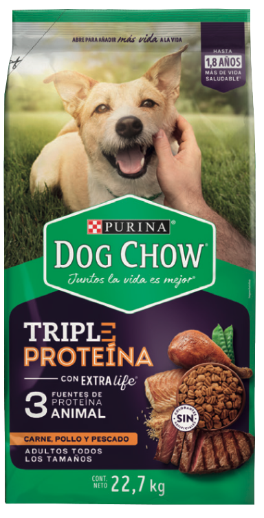 Dog Chow Triple Proteína Adultos de todos los tamaños.