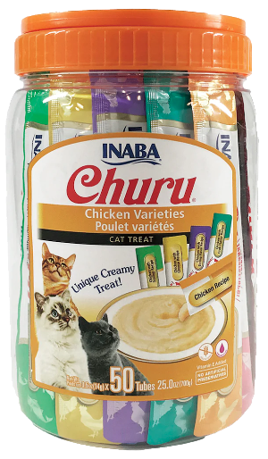 Cat Snack Churu 50 PIEZAS / Box Chicken Varieties.