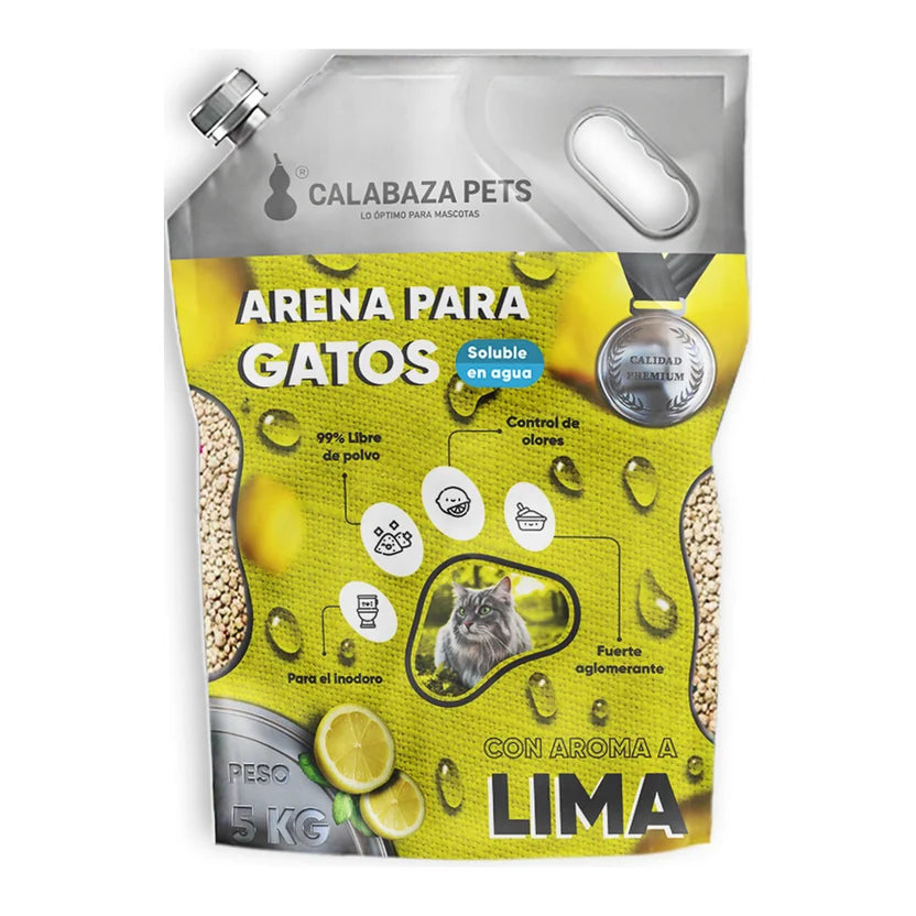 Calabaza / Gatos / Arena Soluble Premium/ Lima.