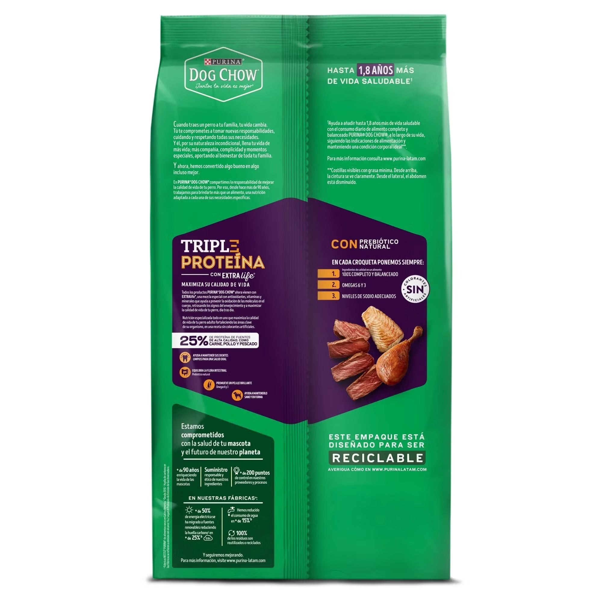 Dog Chow Triple Proteína Adultos de todos los tamaños.